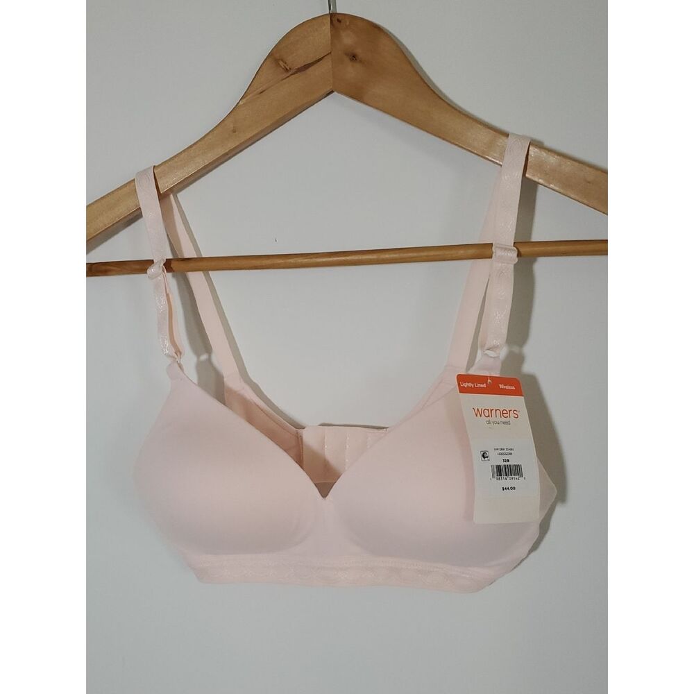 Warner's Cloud 9 Wireless Lightly Lined Comfort Bra Pale Pink Size 32B NWT